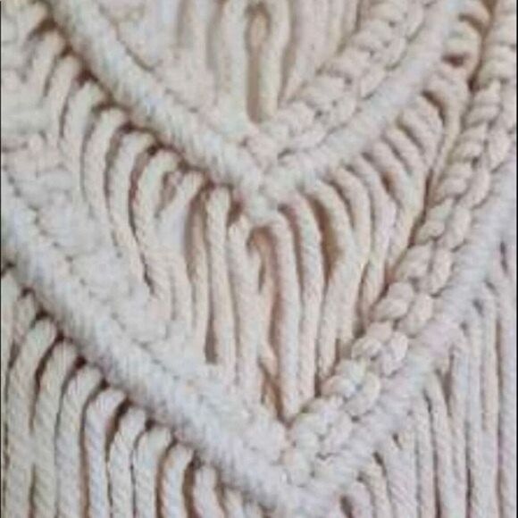 Macramé Home Decor Small Tapestry Bohemian Hippie Cottage Core - Picture 4 of 12